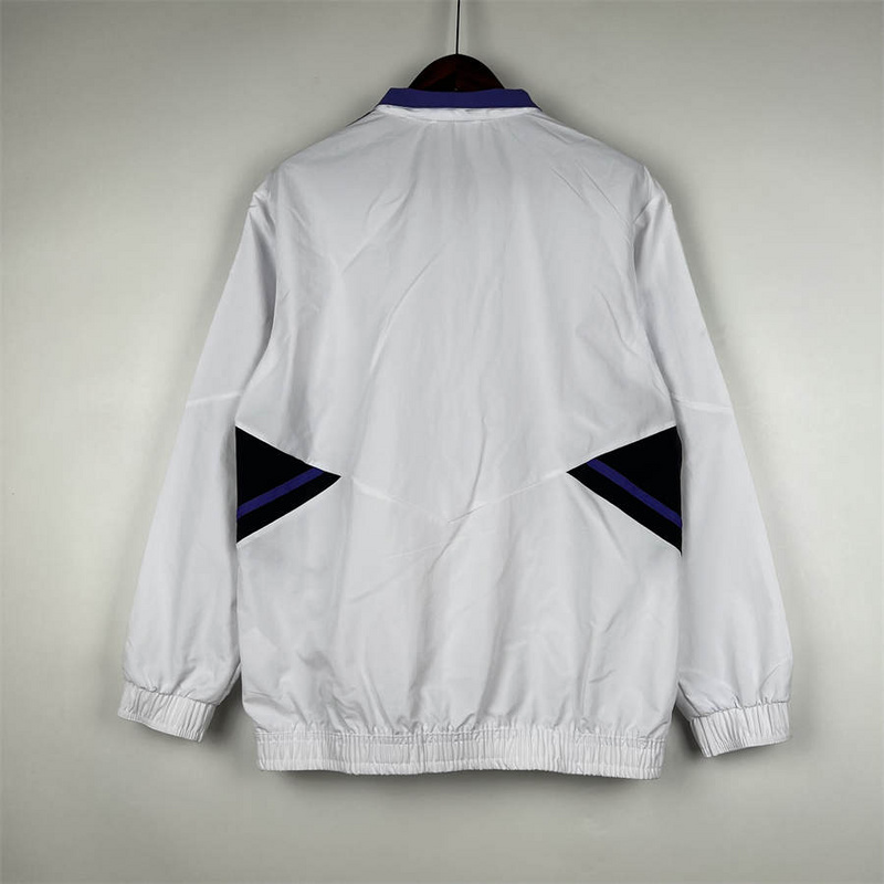 23/24 Windbreaker Real Madrid White Sport Unifom jersey Sport Unifom