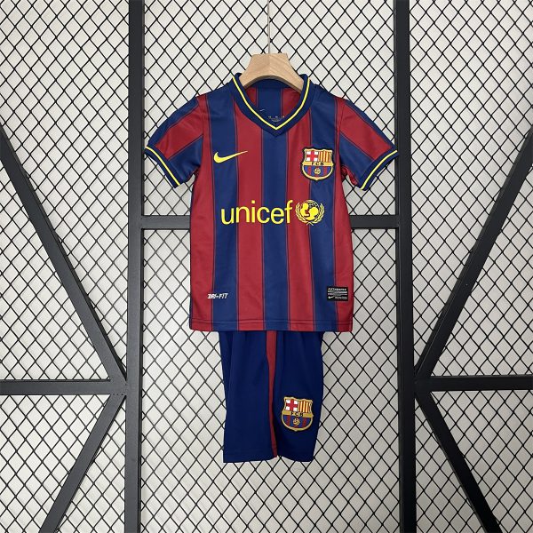 Retro Barcelona 09/10 kids home jersey Kid Kits Size 16-28
