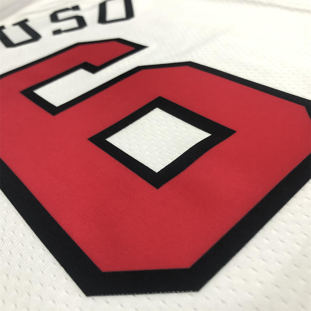 NBA Chicago Bulls Round Neck White 75th anniversaryJersey CARUSO#6 S-XXL