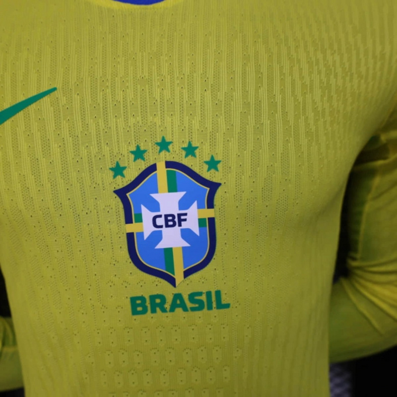2025/26 Brazil yellow Jersey Long Sleeve Player Version