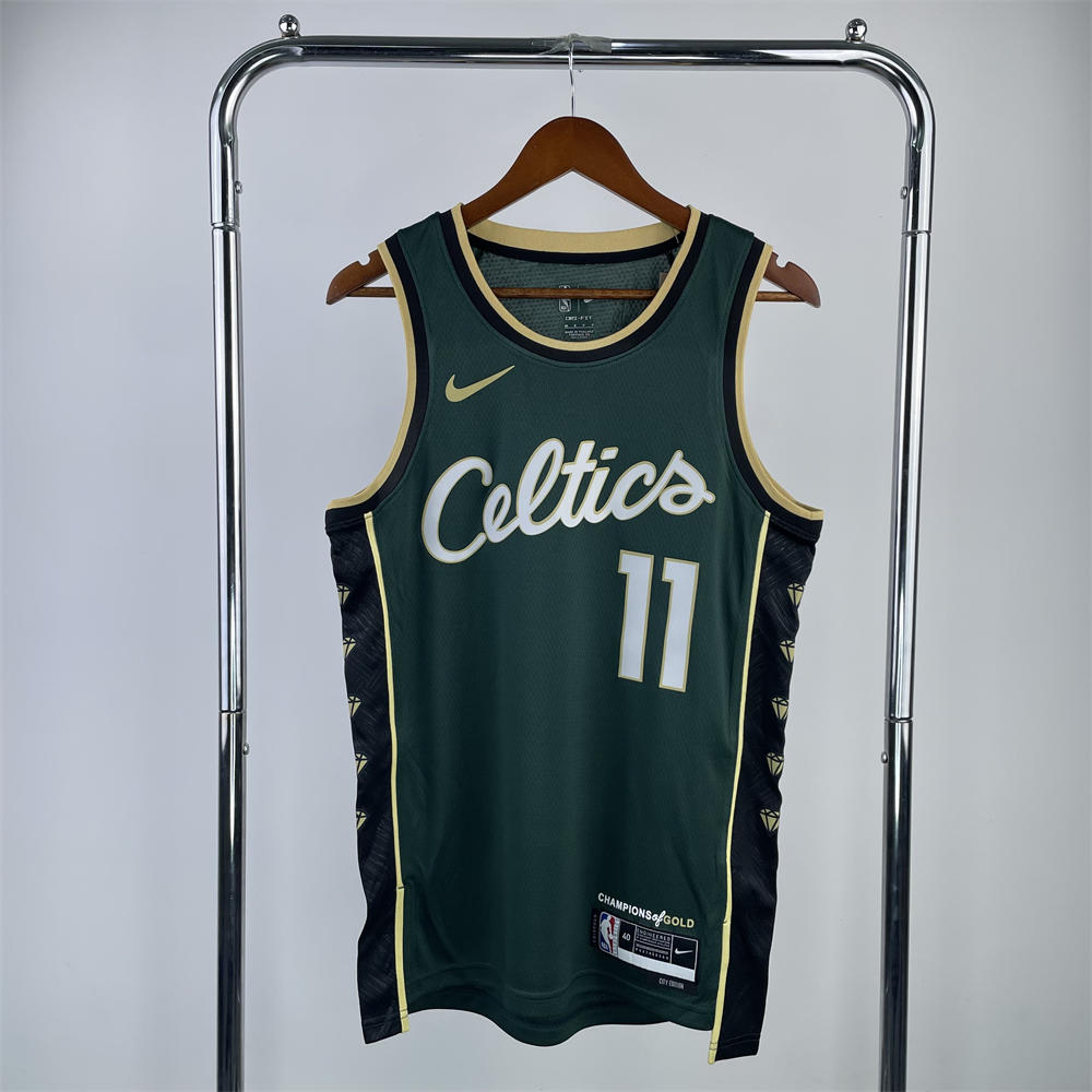 NBA Boston Celtics Round neck Deep Green Jersey IRVING#11 S-XXL