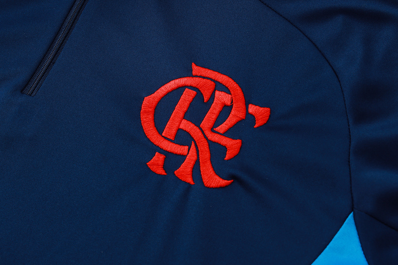 24/25 Flamengo Royal blue Long-sleeved half-pull training kit Football team kit