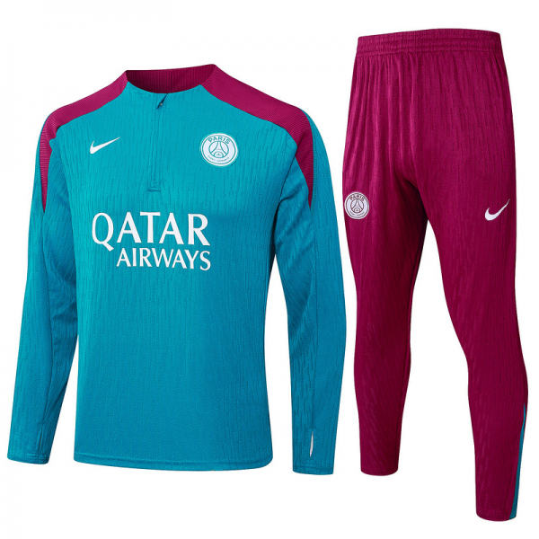 24/25 Paris Take blue Long-sleeved half-pull training kit Football team kit