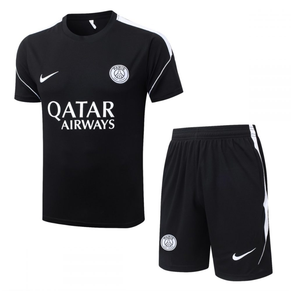 2026 PSG Black Training Set Shirt and Shorts