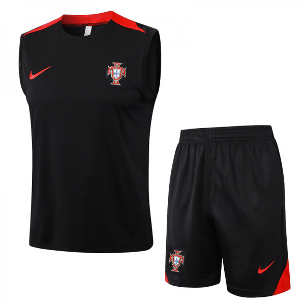 24/25 Portugal Black Training Set Shirt and Shorts