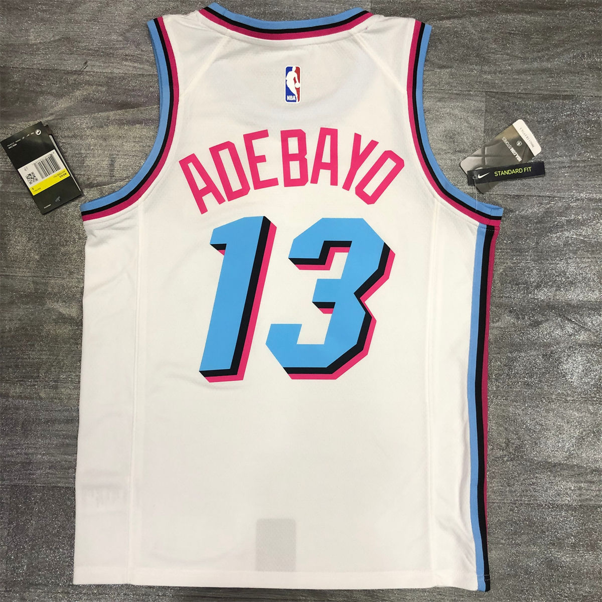 NBA Miami Hearts round neck White Jersey ADEBAYO#13 S-XXL