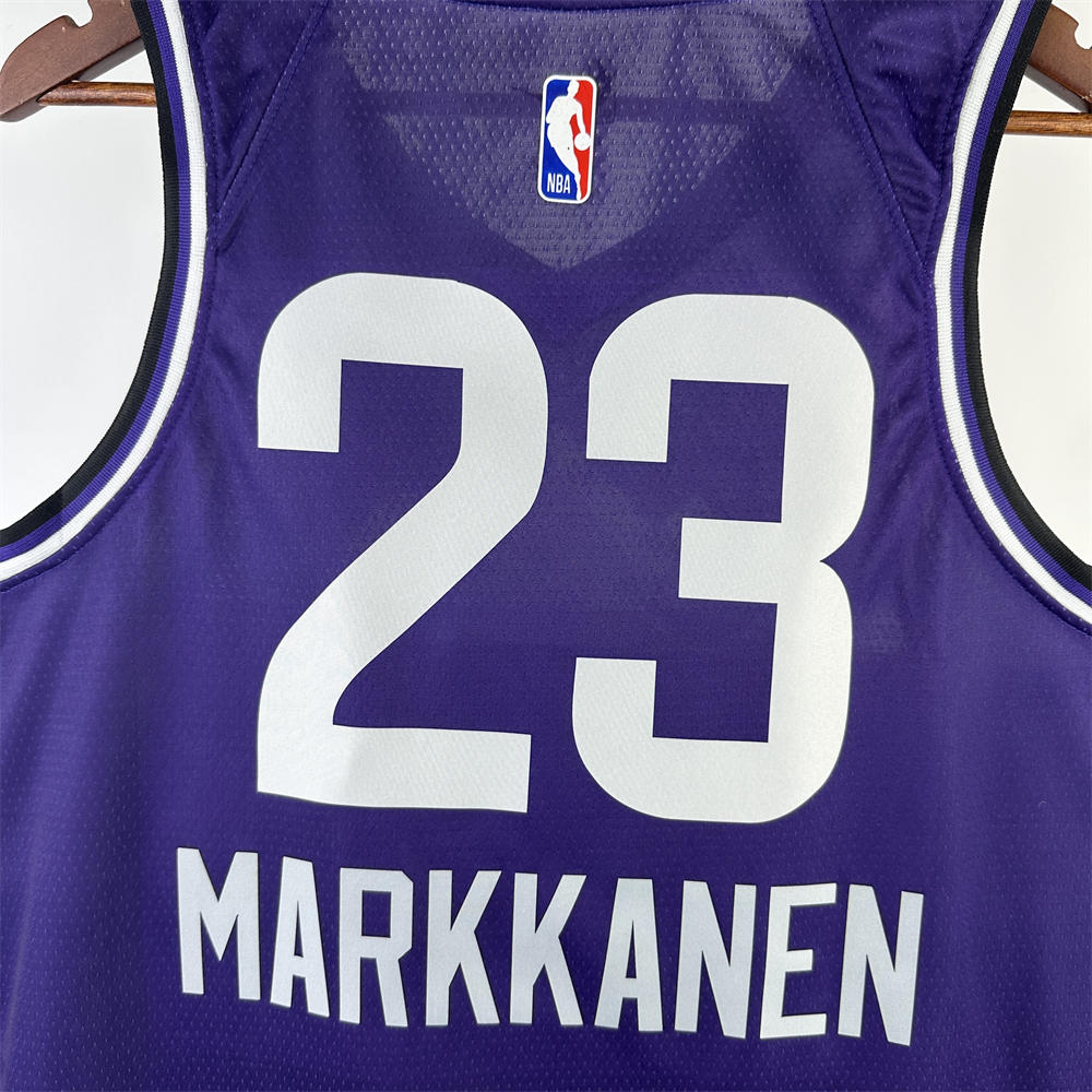 NBA Utah Jazz MARKKANEN#23 2023/24 Swingman Replica Jersey - City Edition S-XXL
