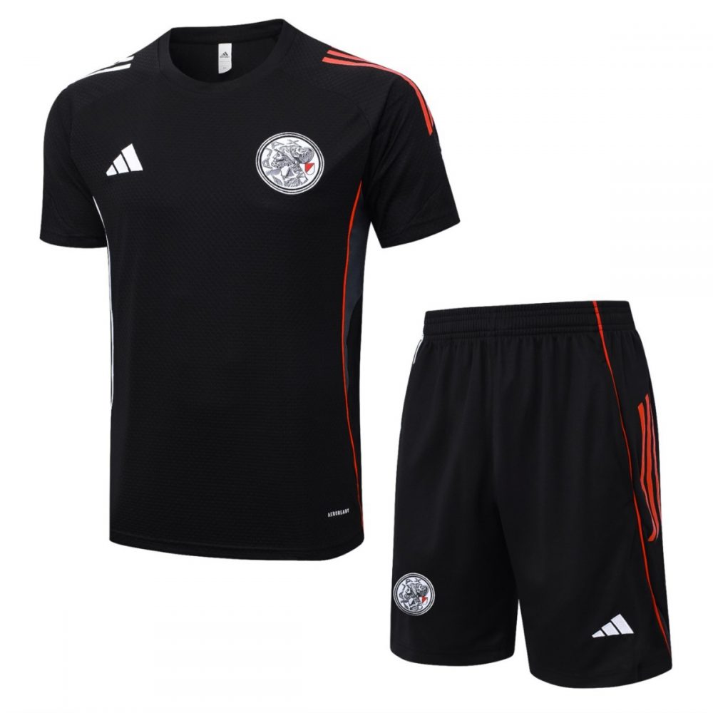 2026 Ajax Black Training Set Shirt and Shorts