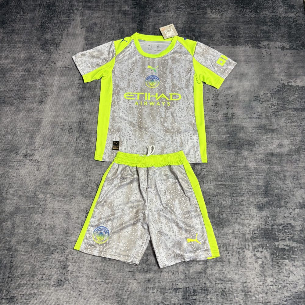 25/26 Manchester City Second Away jersey Kid Kits Size 16-28