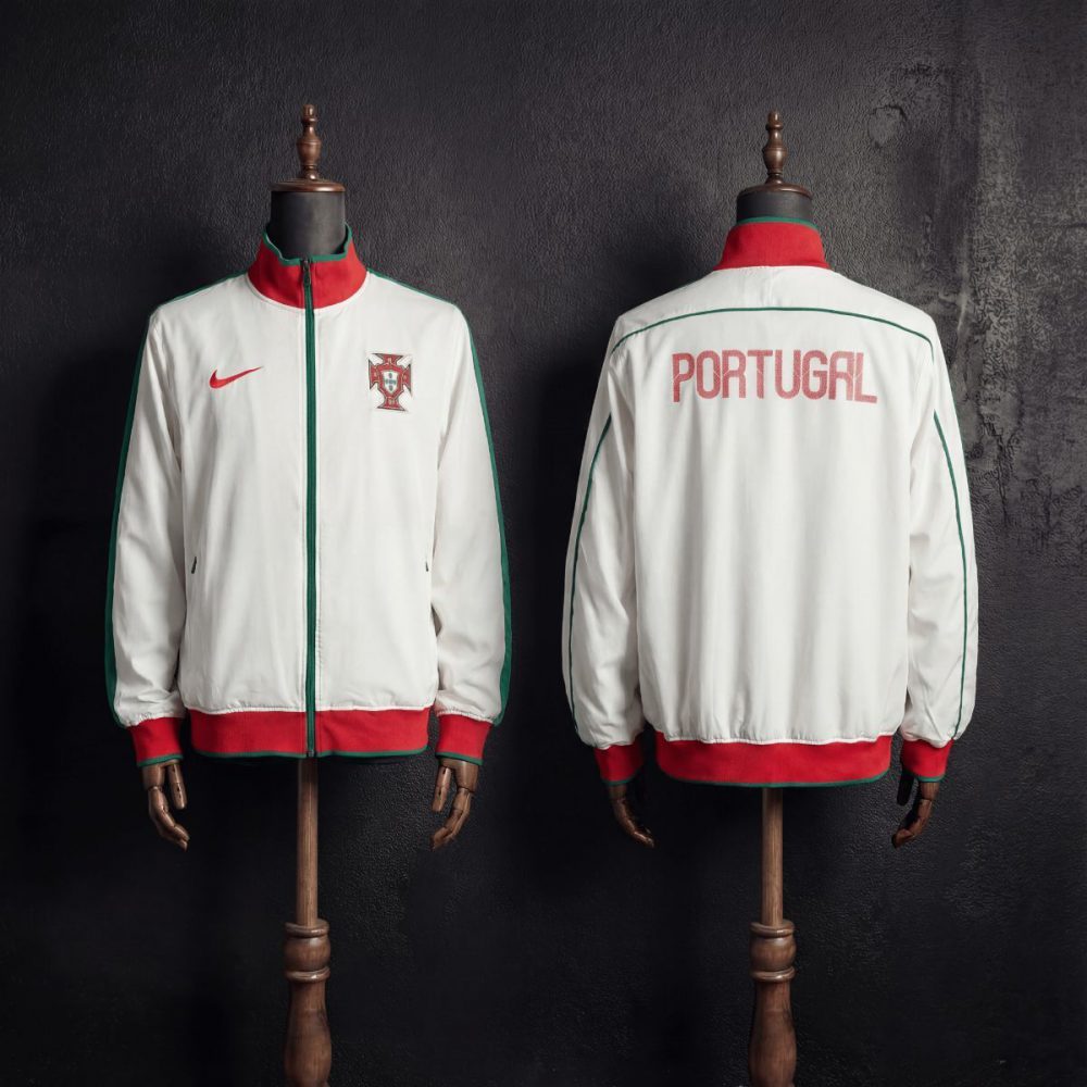 2010/11 Vintage Style Portugal White Windbreaker Sport Unifom