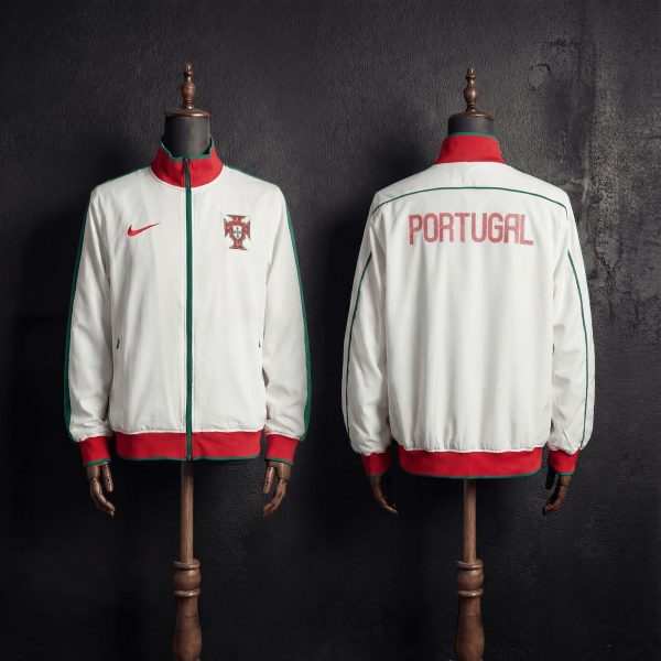2010/11 Vintage Style Portugal White Windbreaker Sport Unifom