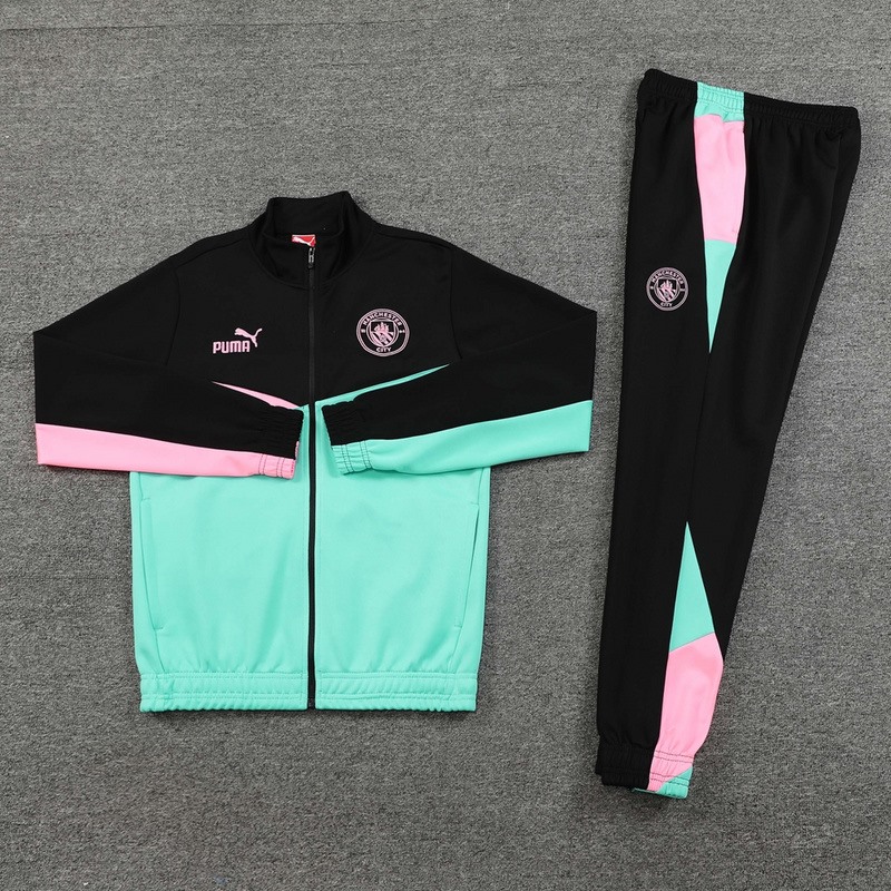 2024 Manchester United Black green Jacket Training Suit Set Football Team Shirt Sports Fashion