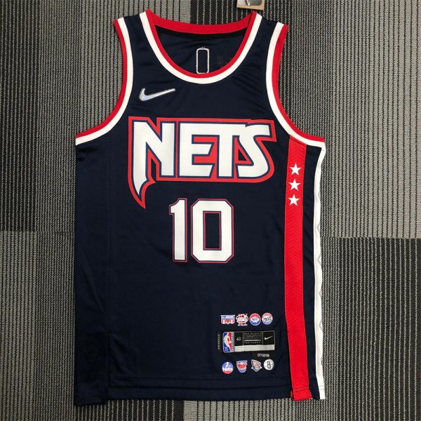 NBA Brooklyn Nets V-Neck Black 75th anniversary Jersey SIMMONS#10 S-XXL