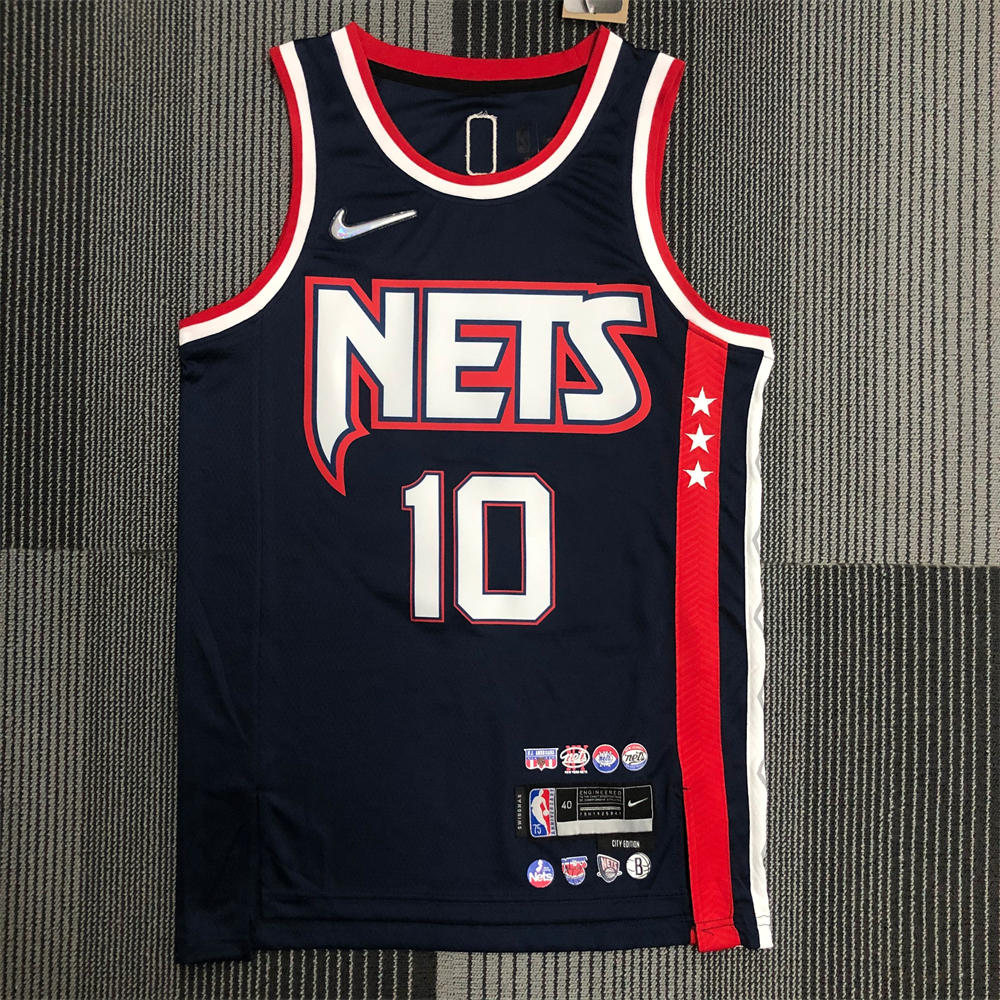 NBA Brooklyn Nets V-Neck Black 75th anniversary Jersey SIMMONS#10 S-XXL