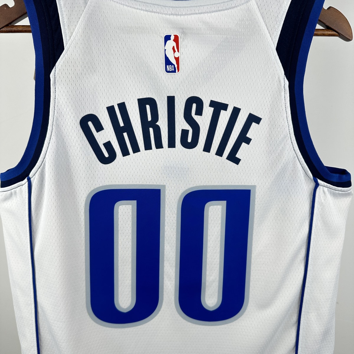 NBA Dallas Mavericks V-Neck White Jersey CHRISTIE#00 1 S-XXL