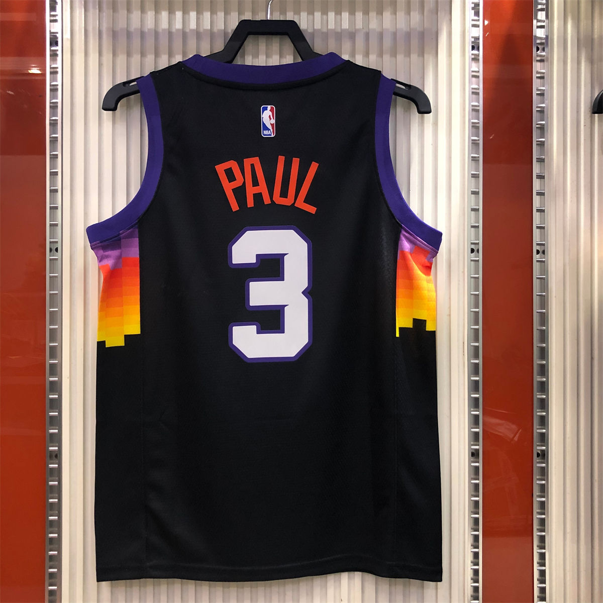 NBA Phoenix Suns Round neck Black jersey PAUL#3 S-XXL