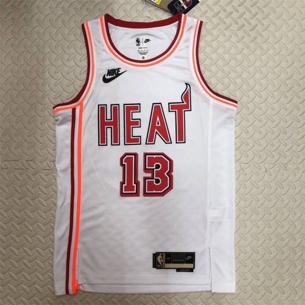 NBA Miami Hearts V-Neck White Jersey ADEBAYO#13 S-XXL
