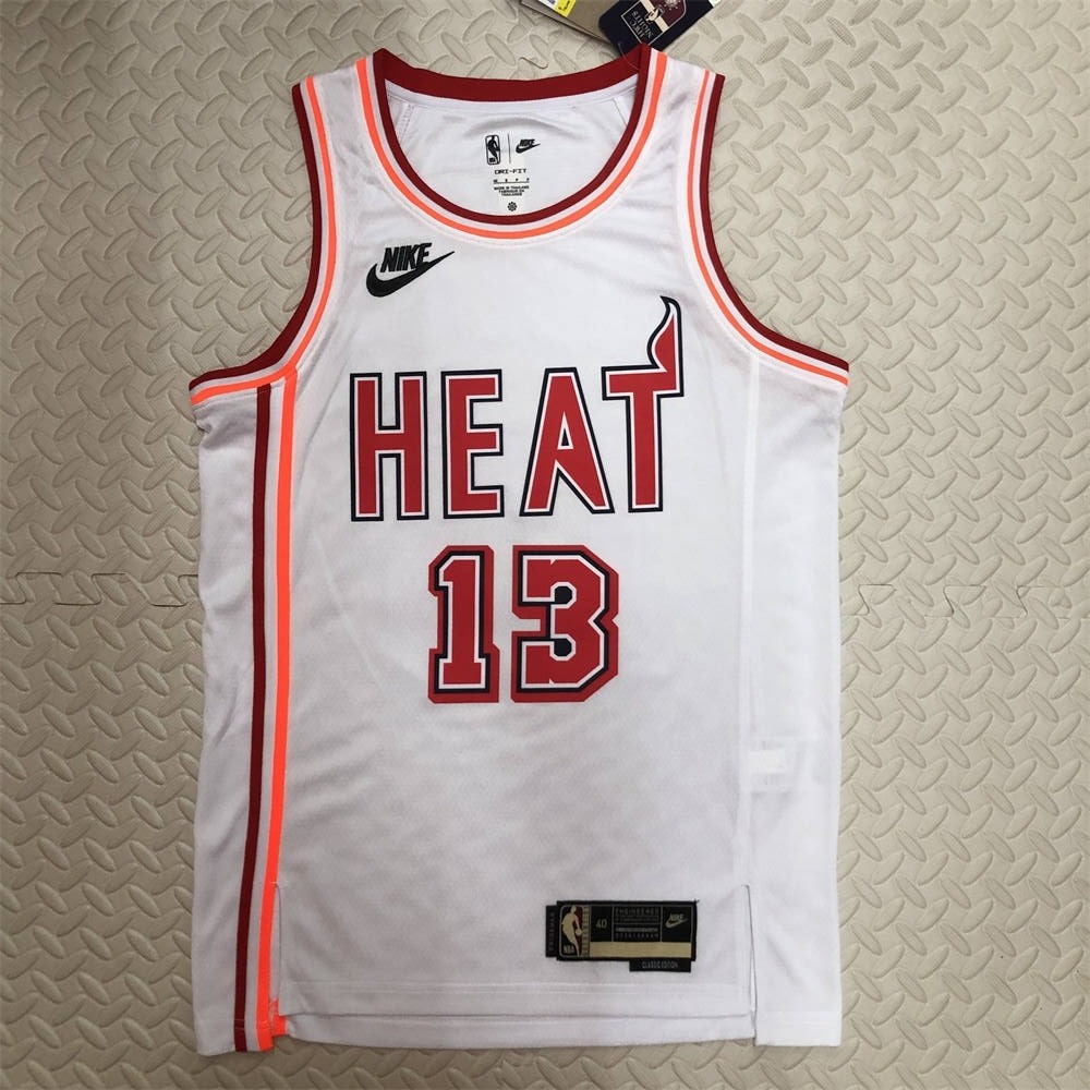 NBA Miami Hearts V-Neck White Jersey ADEBAYO#13 S-XXL
