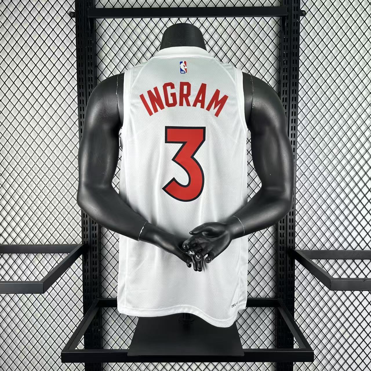 NBA Toronto Raptors V-Neck White Jersey INGRAM#3
