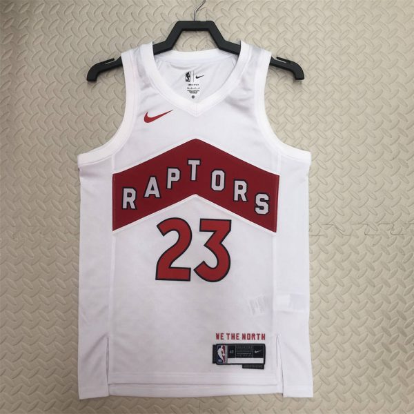 NBA Toronto Raptors V-Neck White Jersey VANVLEET#23 S-XXL