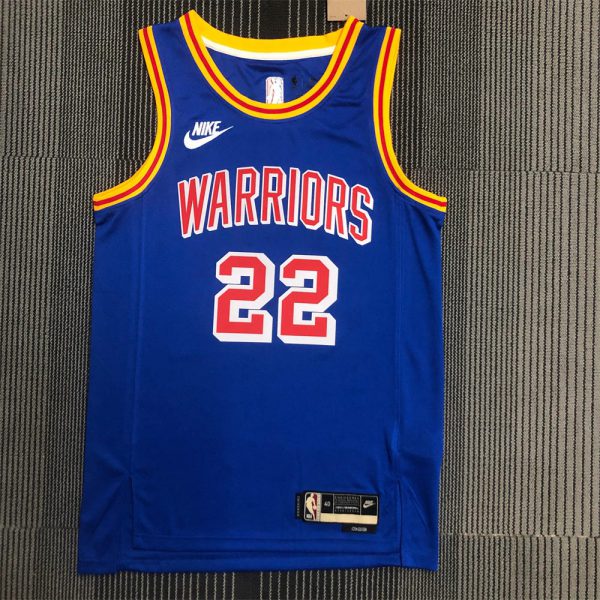 NBA Golden State Warriors Round Neck Blue Jersey WIGGINS#22 S-XXL
