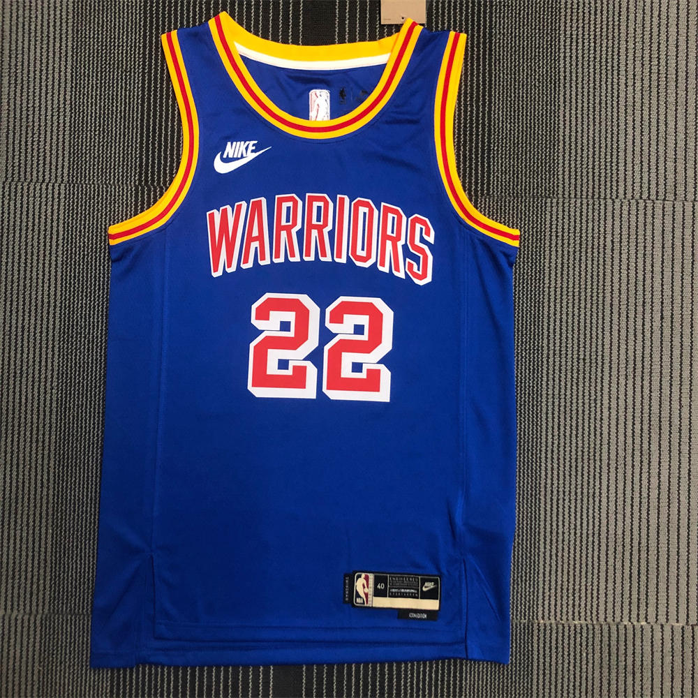 NBA Golden State Warriors Round Neck Blue Jersey WIGGINS#22 S-XXL