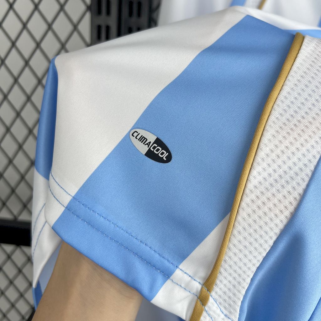 Retro Argentina 06/07 World Cup Home Long Sleeve jersey Fan Version
