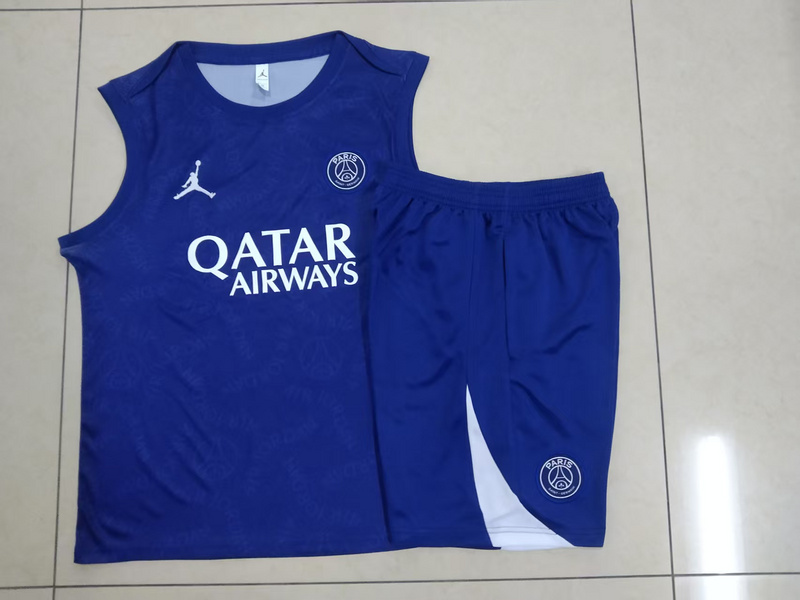 2024/25 Paris White Training Set Shirt and Shorts