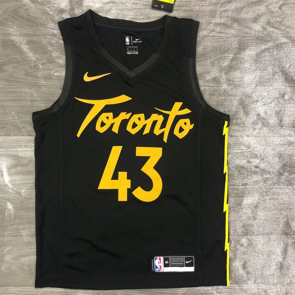 NBA Toronto Raptors V-Neck Black jersey SIAKAM#43 S-XXL