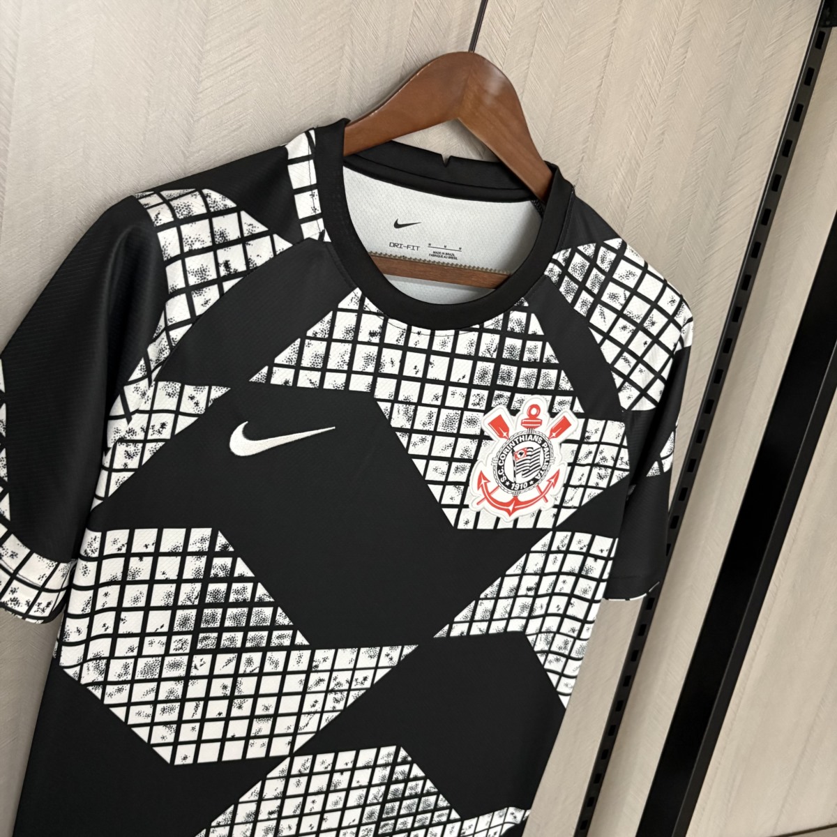 2025/26 Corinthians Black and White Jersey Fan Version