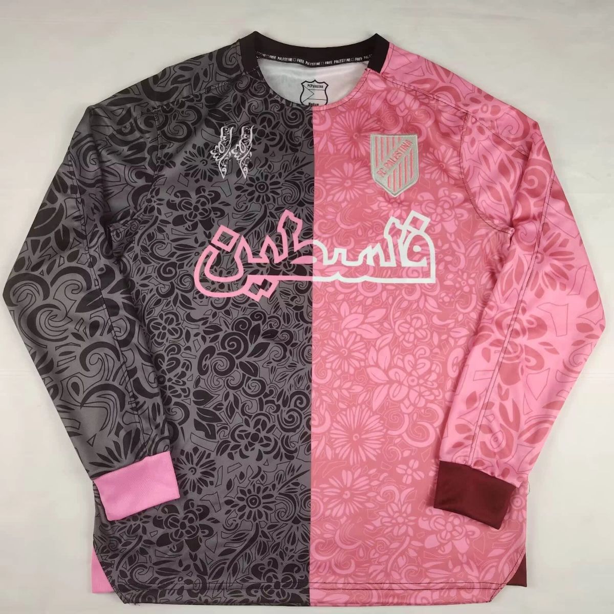 2025/26 CD Palestino Special Edition Pink and Grey Jersey Fan Version