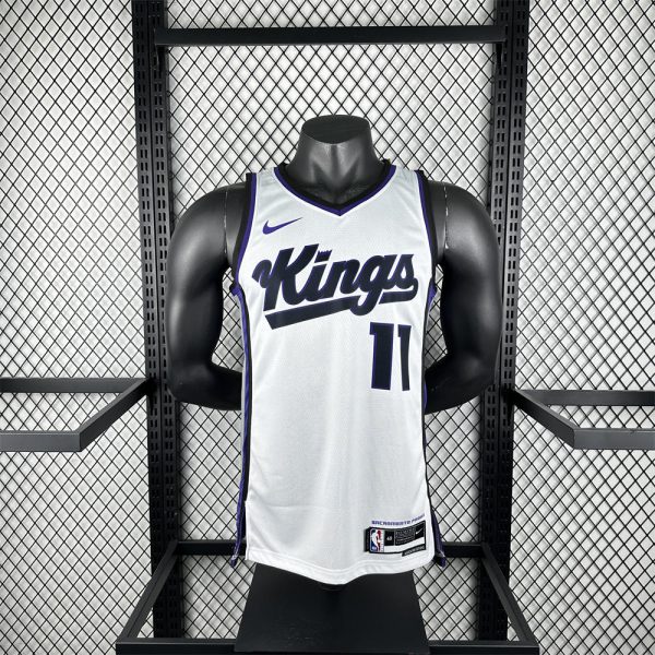 NBA Scaramento Kings 2024 V-Neck White jersey SABONIS#11 S-XXL