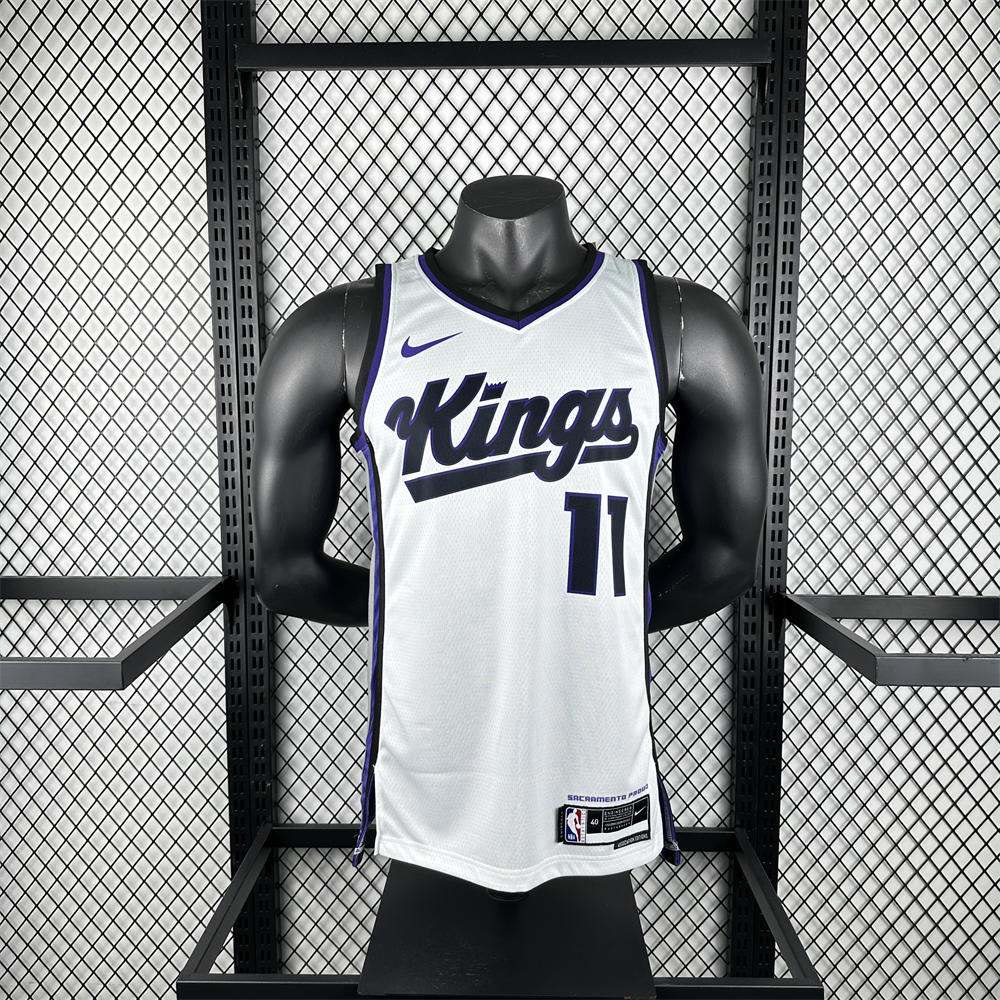 NBA Scaramento Kings 2024 V-Neck White jersey SABONIS#11 S-XXL