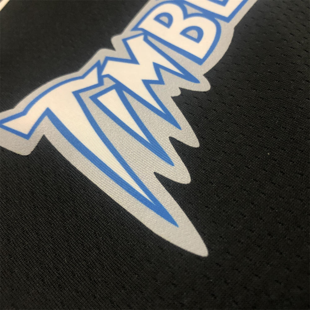 NBA Minnesota Timberwolves Round Neck Black Jersey EDWARDS#1 S-XXL