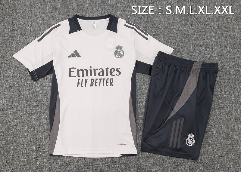 24/25 Real Madrid Light Pink Training Set Shirt and Shorts