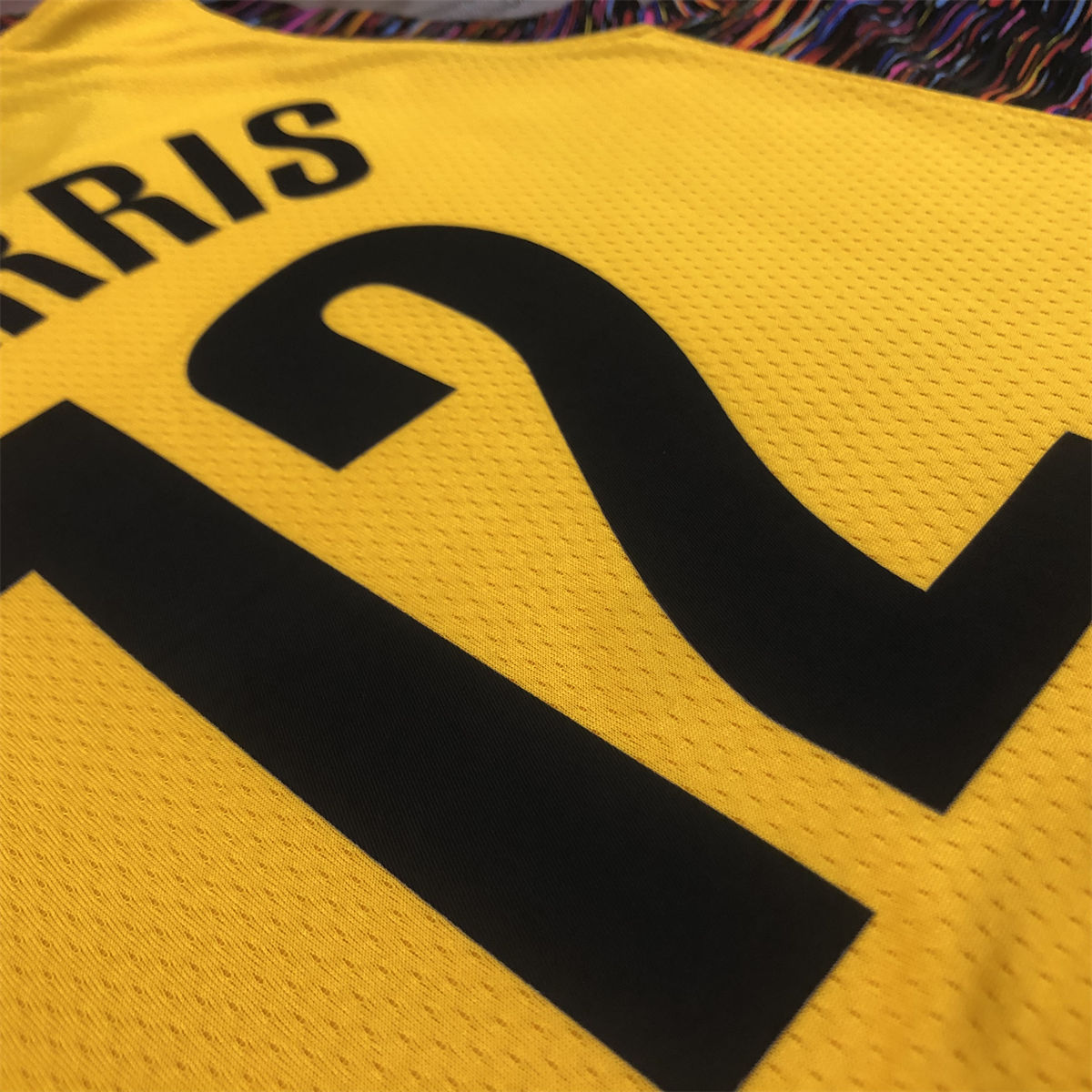 NBA Brooklyn Nets V-Neck Yellow Jersey HARRIS#12 S-XXL