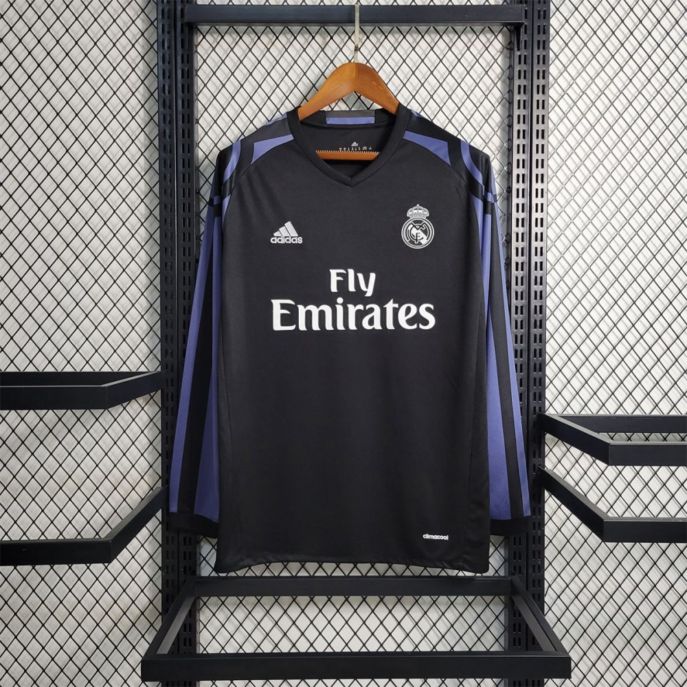 Retro Real Madrid  15/16 Long sleeve Third away  jersey Fan Version