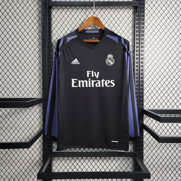 Retro Real Madrid  15/16 Long sleeve Third away  jersey Fan Version