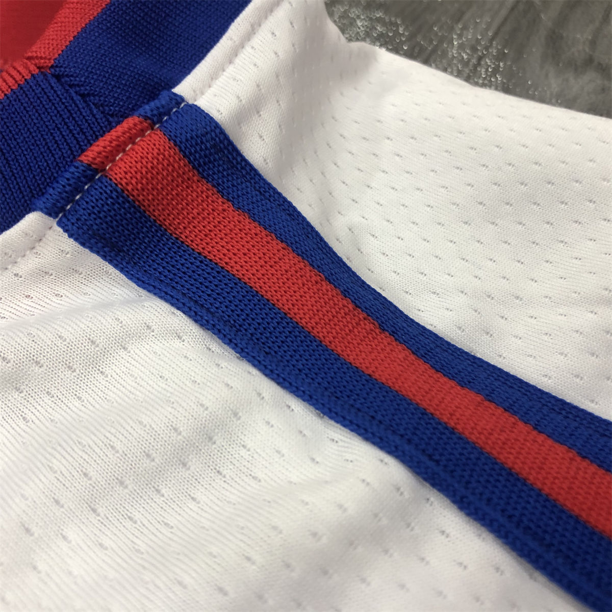 NBA Philadelphia 76ers Round Neck White Jersey EMBIID#21 S-XXL