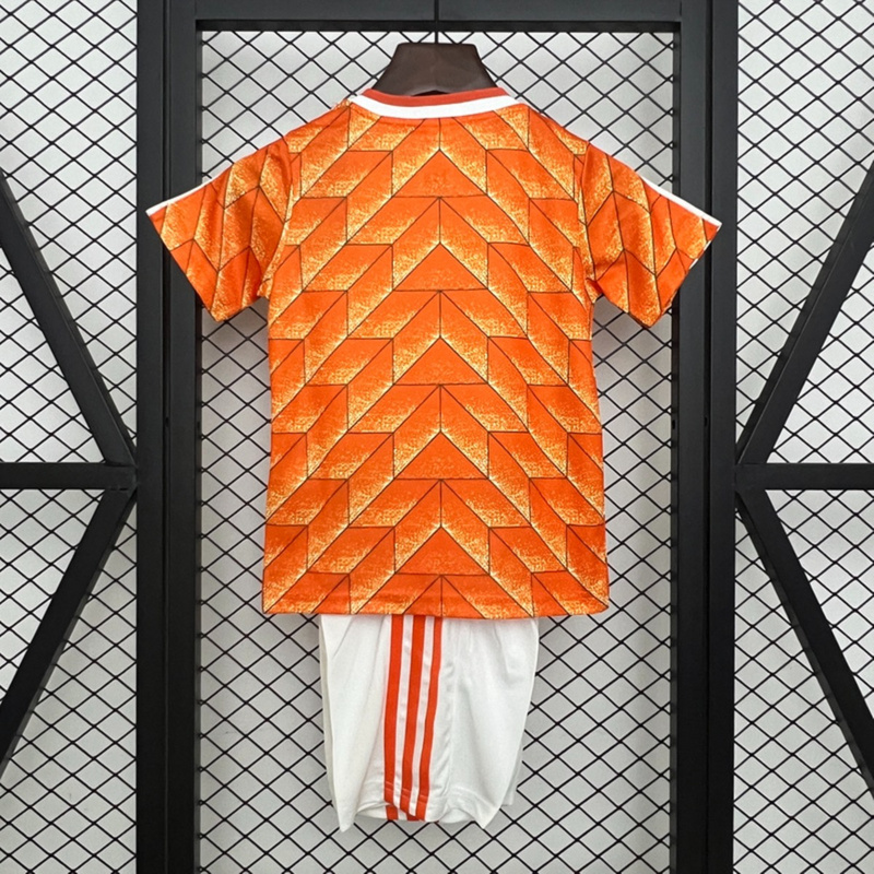 Retro Netherlands 1988 Home jersey Kid Kits Size 16-28