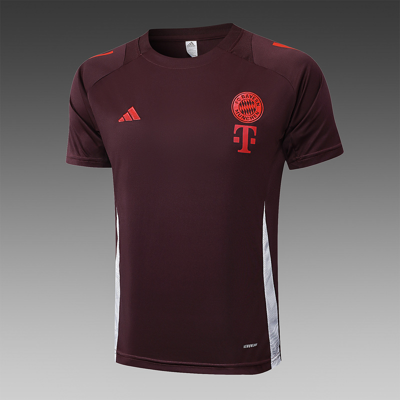24/25 Bayern Munich Red Brown Training Set Shirt and Shorts