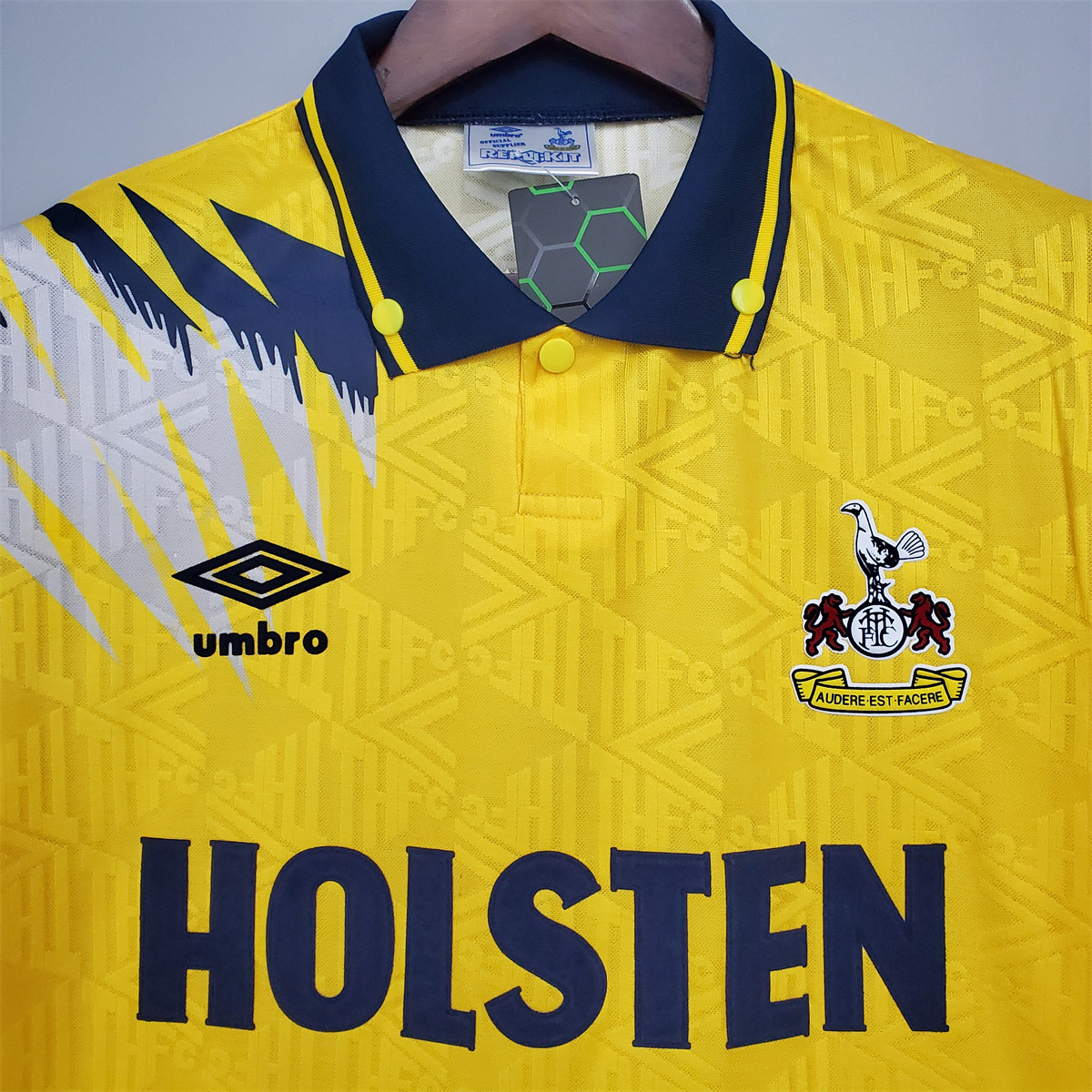 Retro Tottenham 92/94 Away Yellow jersey Fan Version
