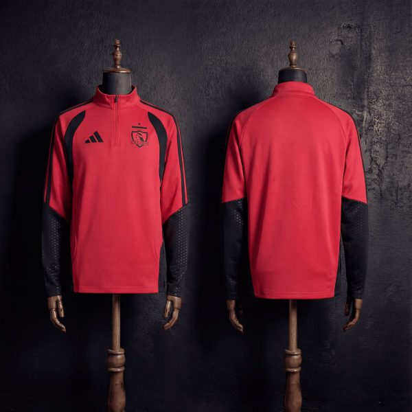 2026/27 Colo Colo Half-Pull long Sleeve Red Hoodie