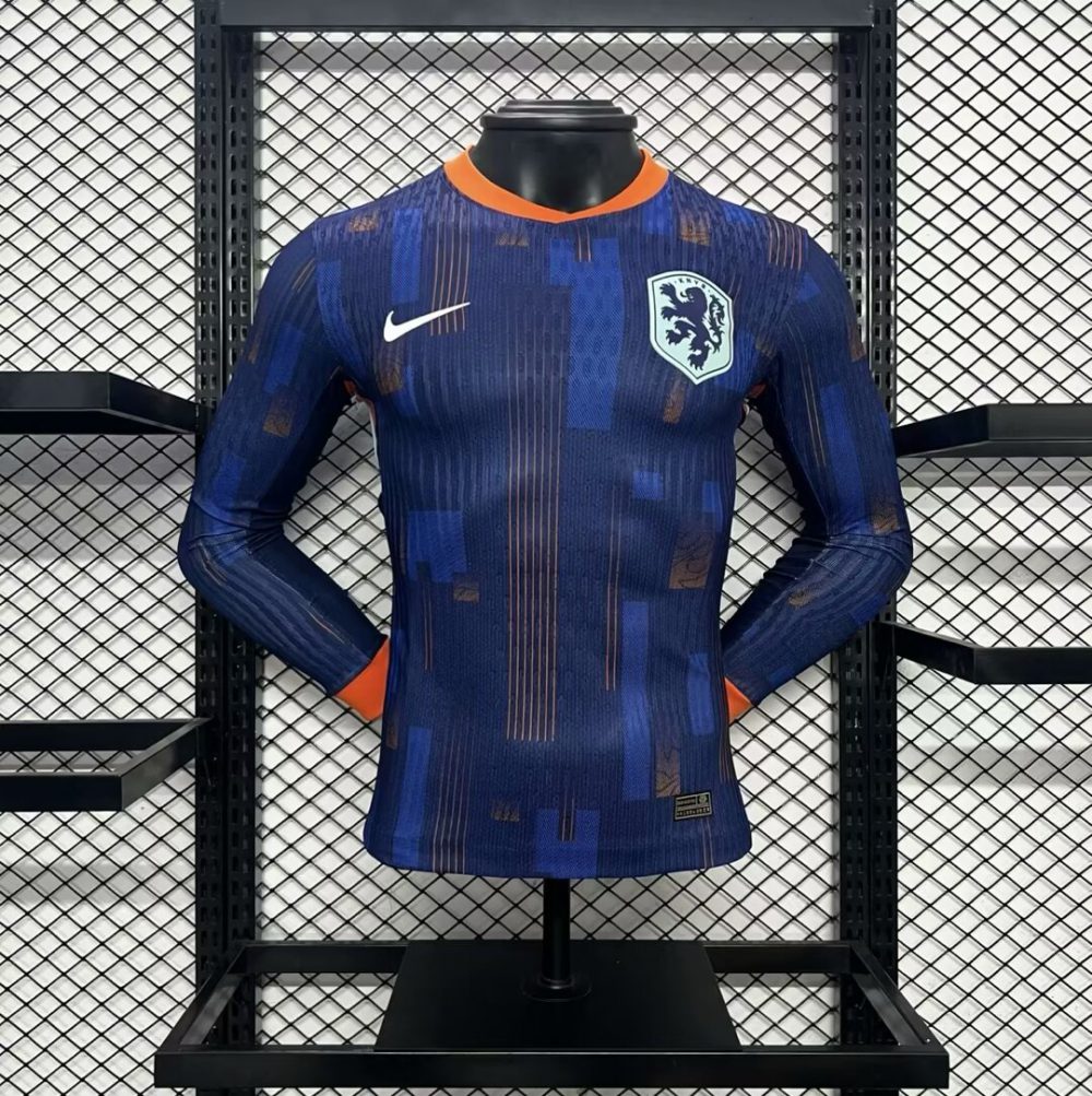 24/25 Netherlands Euro Away Long Sleeves Jersey Player Version