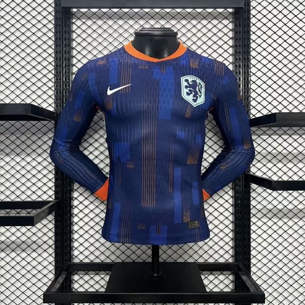 24/25 Netherlands Euro Away Long Sleeves Jersey Player Version