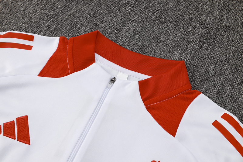 24/25 Internacional White Long-sleeved half-pull training kit Football team kit