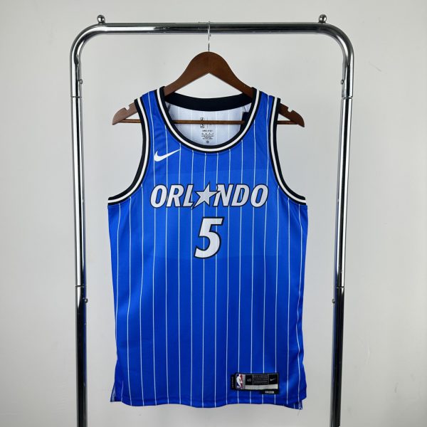 NBA Orlando Magic 2025/26 Round Neck Blue Jersey BANCHERO#5 S-XXL