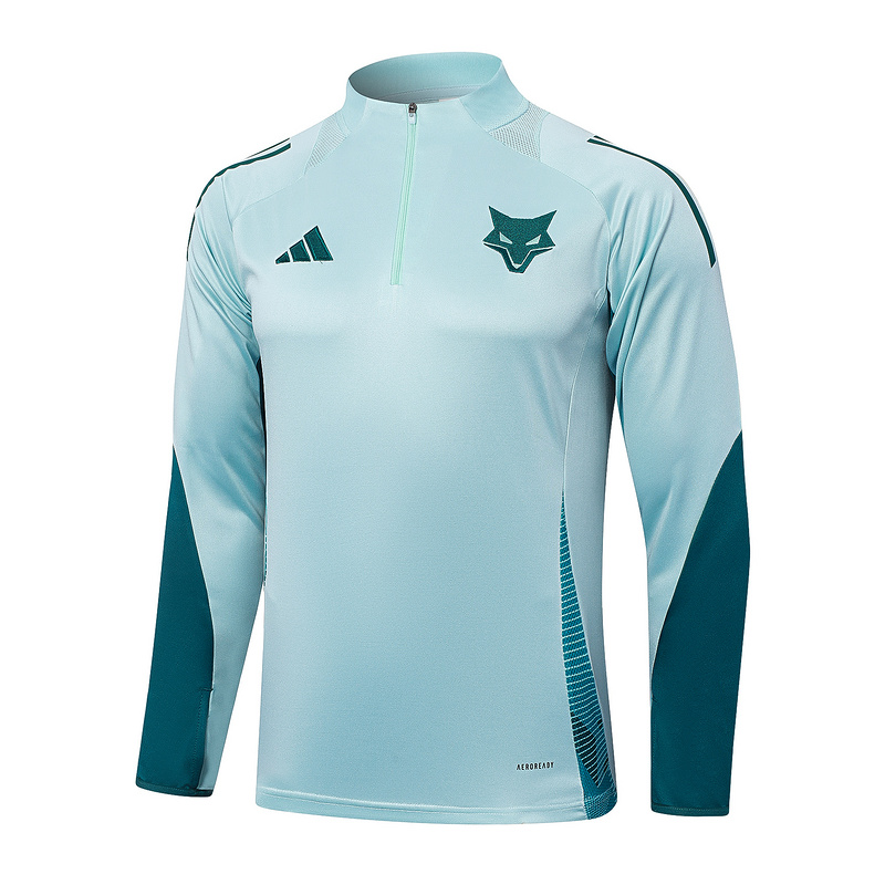 24/25 Cruzeiro Light blue Long-sleeved half-pull training kit Football team kit