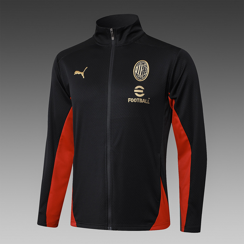 2024/25 AC Milan Black Jacket Training Suit Set Football Team Shirt Sports Fashion