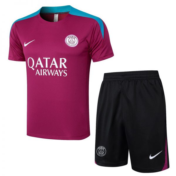 24/25 Psg purplish red Training Set Shirt and Shorts